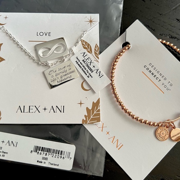 Alex and Ani Family & Infinity Flip Charm
Necklace & Dot Beaded Bracelet - Picture 3 of 9